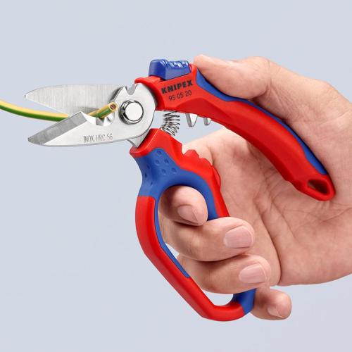Knipex SB Angled Electricians Scissors / Shears Multi-component Grips 160mm 95 05 20